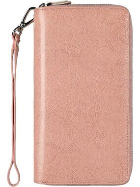 Compact RFID Blocking Leather Wallet for Women - Bifold Purse with ID Windows